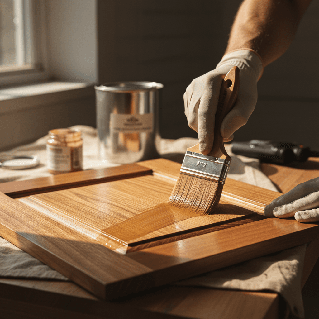 Applying quality deck stain and sealant