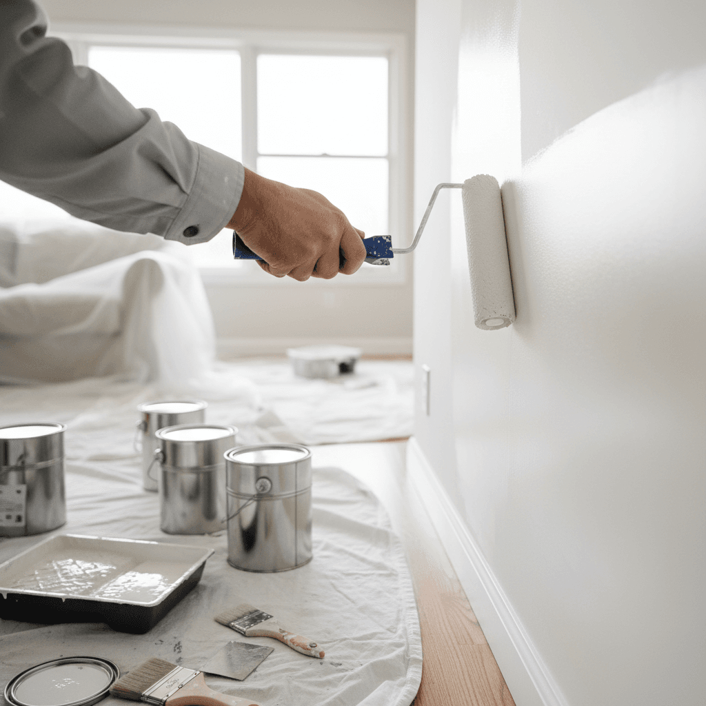 Professional interior painting application
